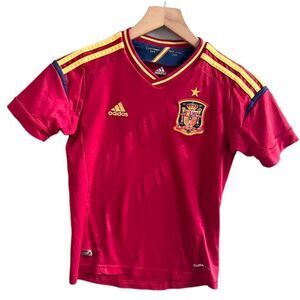 Adidas ClimaCool 2011 Futbol Soccer Jersey Red Embroidered Patch World Cup Star